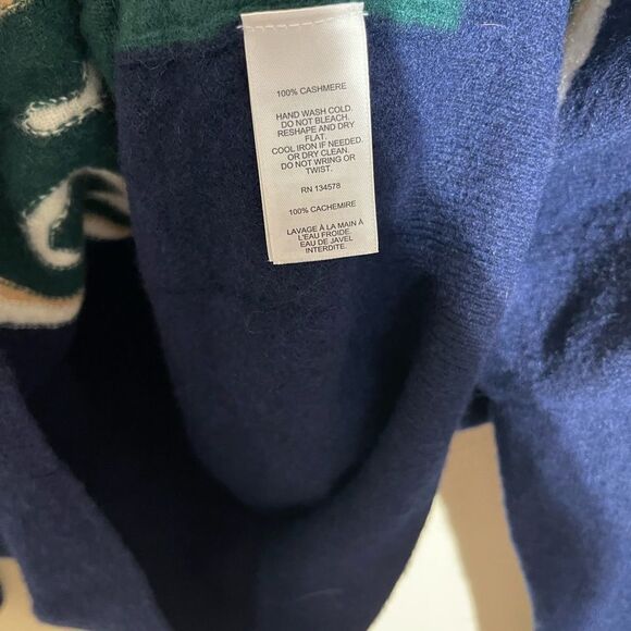 VINEYARD VINES KENTUCKY DERBY Horse Print Cashmere Sweater - Picture 4 of 4